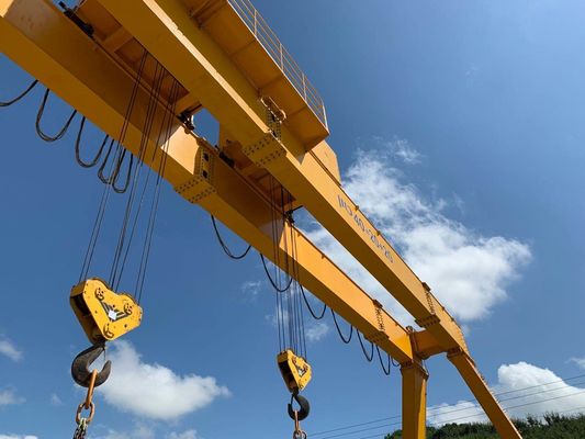 5 - 500 ton capaciteit RTG kraan elektrische dubbele balk rubber band grendelkraan