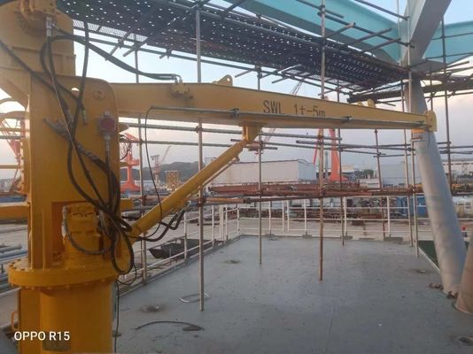 Effectweerstand Hydraulische Zeemarine crane 36 Ton Ship Deck Cranes