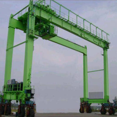 Containerbrug met rubberbanden Crane Double Beams RTG A6