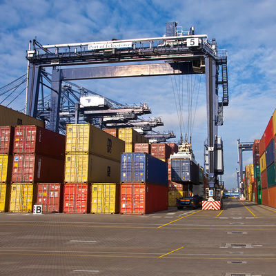 De Op rails gemonteerde Kraan Met rubberbanden van de de Containerbrug van RTG 20t 35t 40t