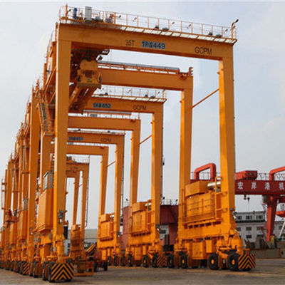 De Op rails gemonteerde Kraan Met rubberbanden van de de Containerbrug van RTG 20t 35t 40t